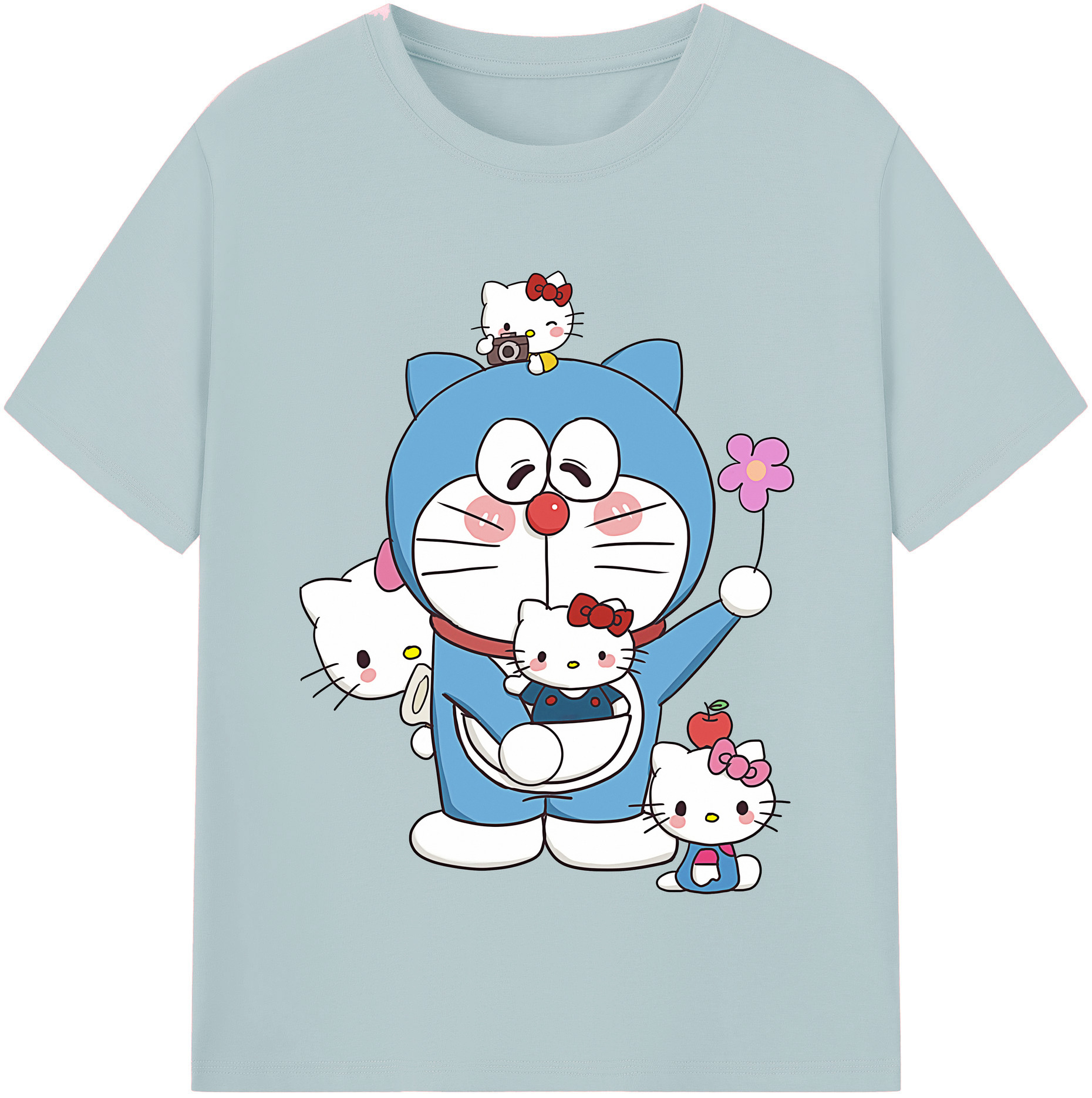 （画像用） ドラえもん Doraemon 綿100％半袖Tシャツ（フロントプリント）